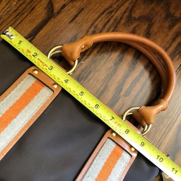 MICHAEL KORS Brown Orange Beige Hand Bag With Leather Handles - Picture 9 of 16